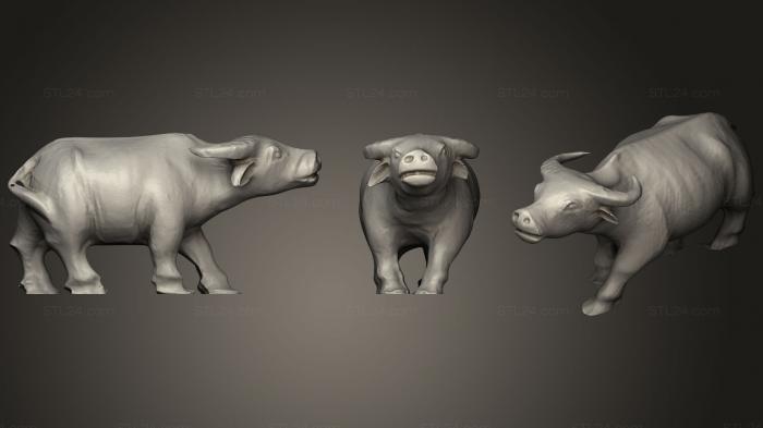 Animal figurines (Bull Statuette, STKJ_0780) 3D models for cnc